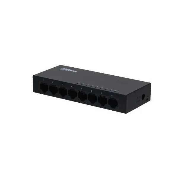 SWITCH GIGABIT DE 8 PUERTOS METALICO, DH-PFS3008-8GT-V2, DAHUA