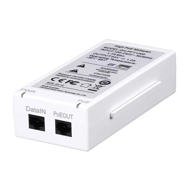 INYECTOR HI-POE MIDSPAN GIGABIT, PFT1200, DAHUA